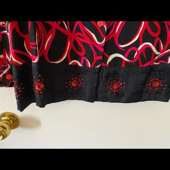 Anthony Original NWTLong Sleeve Blouse . V Neck. - Picture 3 of 4